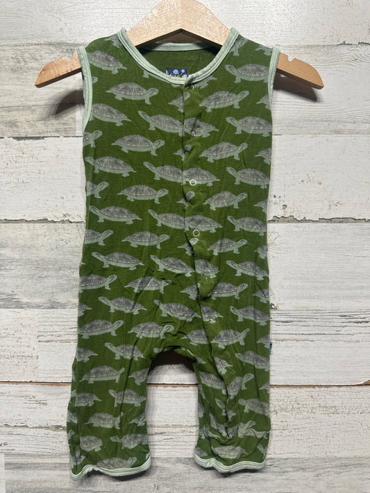 Boys Size 18-24m Kickee Pants Bamboo Turtle Sleeveless Romper - Play Condition*