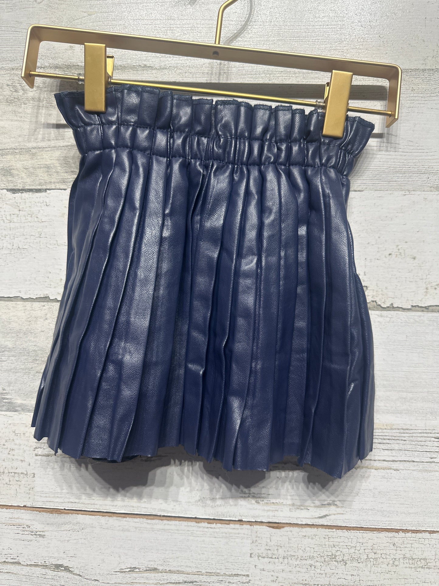 Girls Size 3-4 Lola + The Boys Faux Leather Pleated Skirt - Good Used Condition