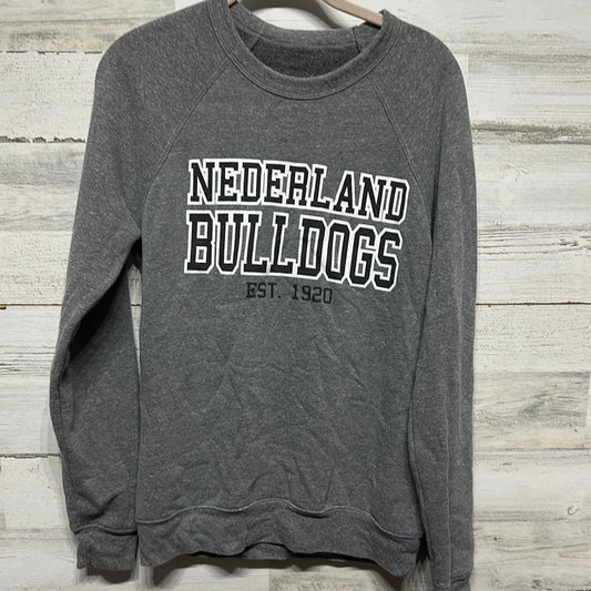Women's Size Adult Small Grey Nederland Bulldogs Sweatshirt - Very Good Used Condition