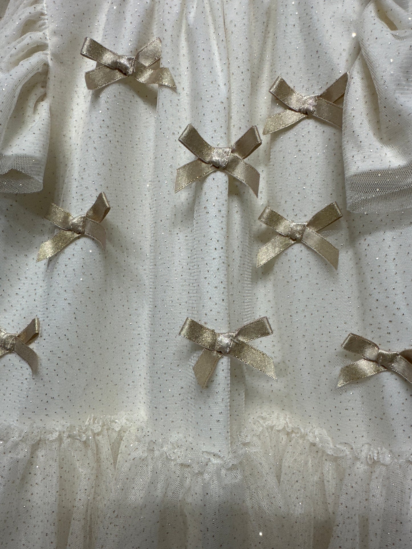 Girls Size 3t Audrey Camille Sparkly Bow Dress - Very Good Used Condition