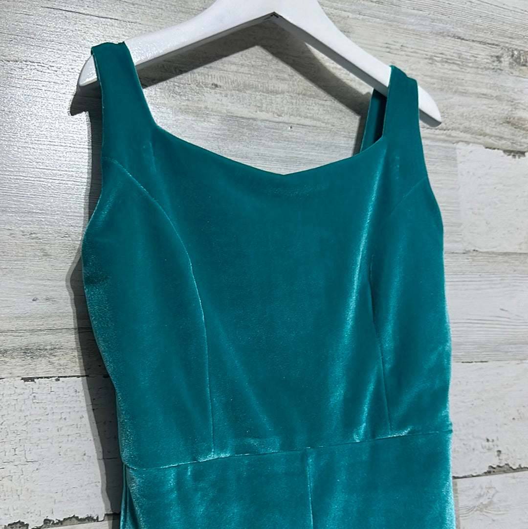 Girls Size 7/8 homemade velvet romper - good used condition
