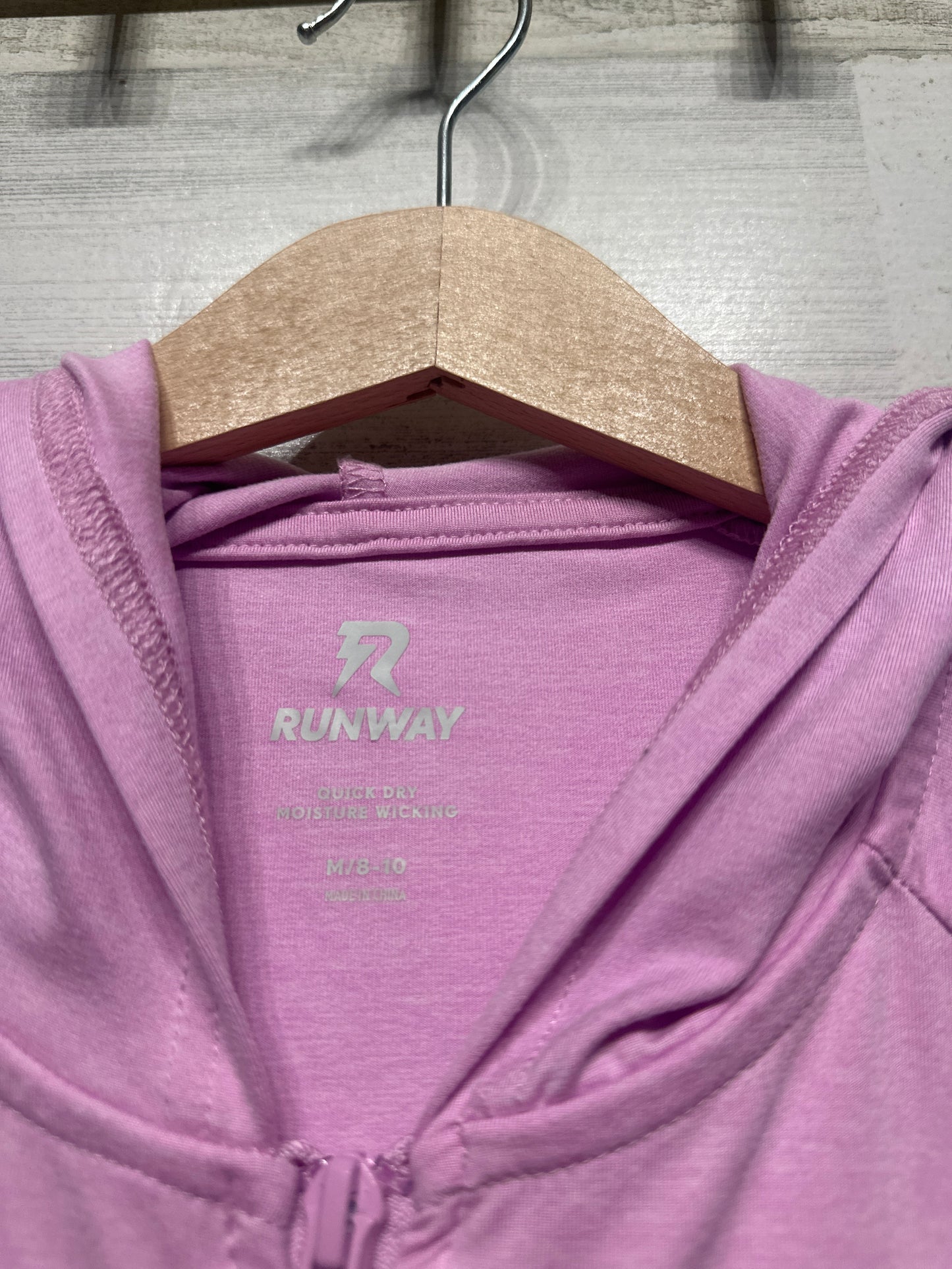 Size 8-10 (Medium) Runway Pink Activewear Jacket - Very Good Used Condition