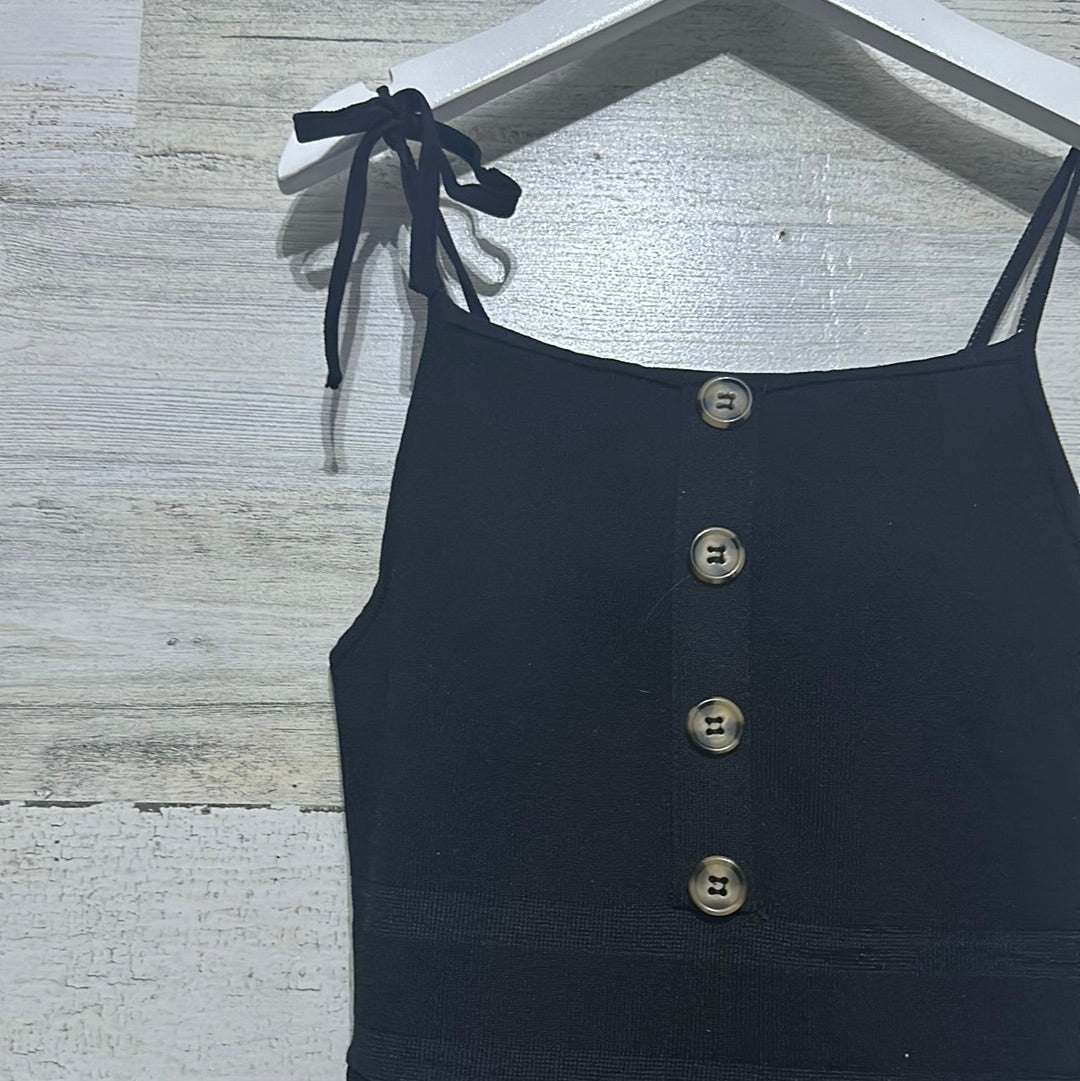 Girls Size 10 Nev and Lizzie black shoulder tie dress - good used condition