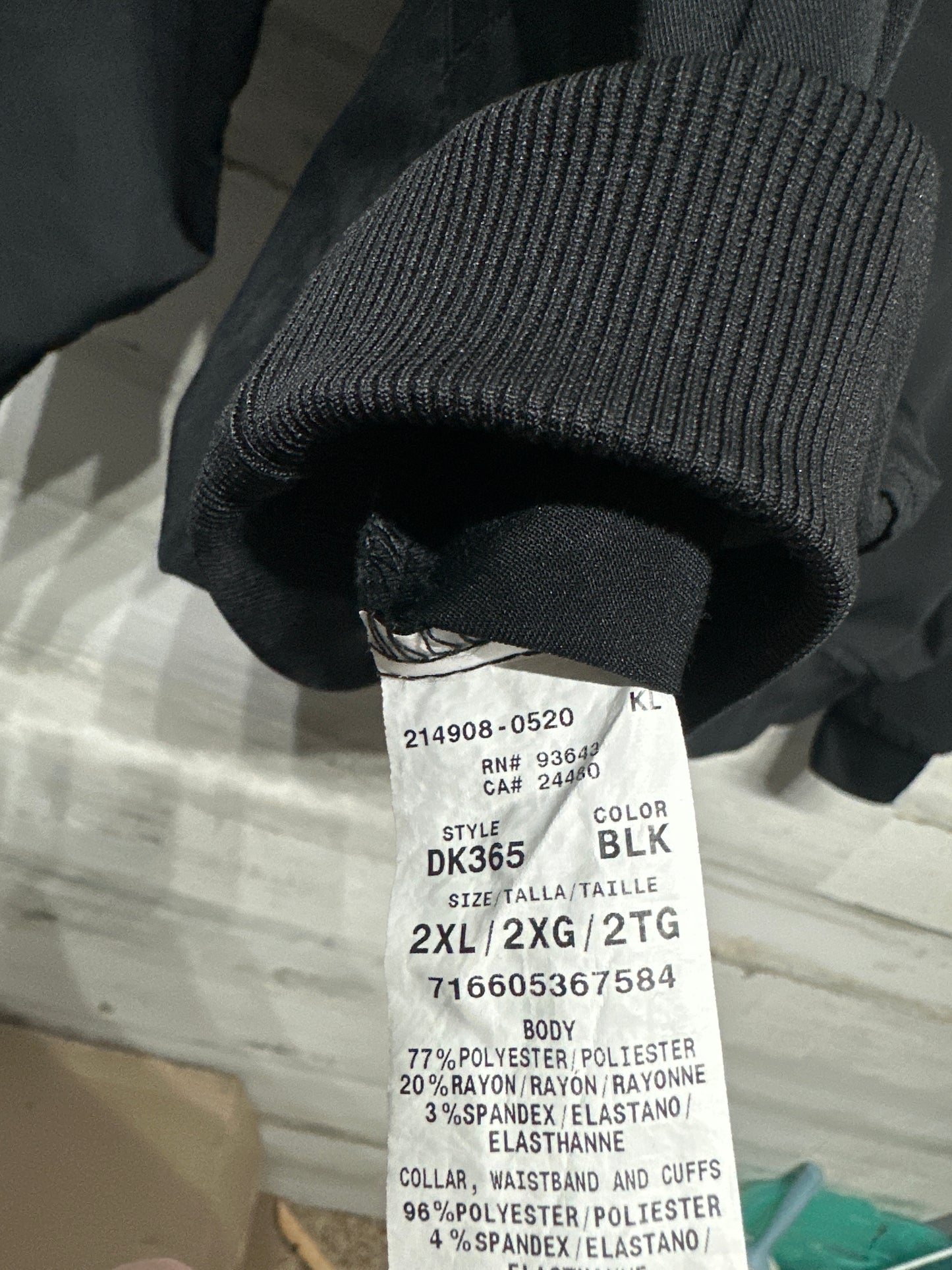 Women's Size 2XL Dickies Balance Black Zip Front Scrub Jacket - Very Good Used Condition