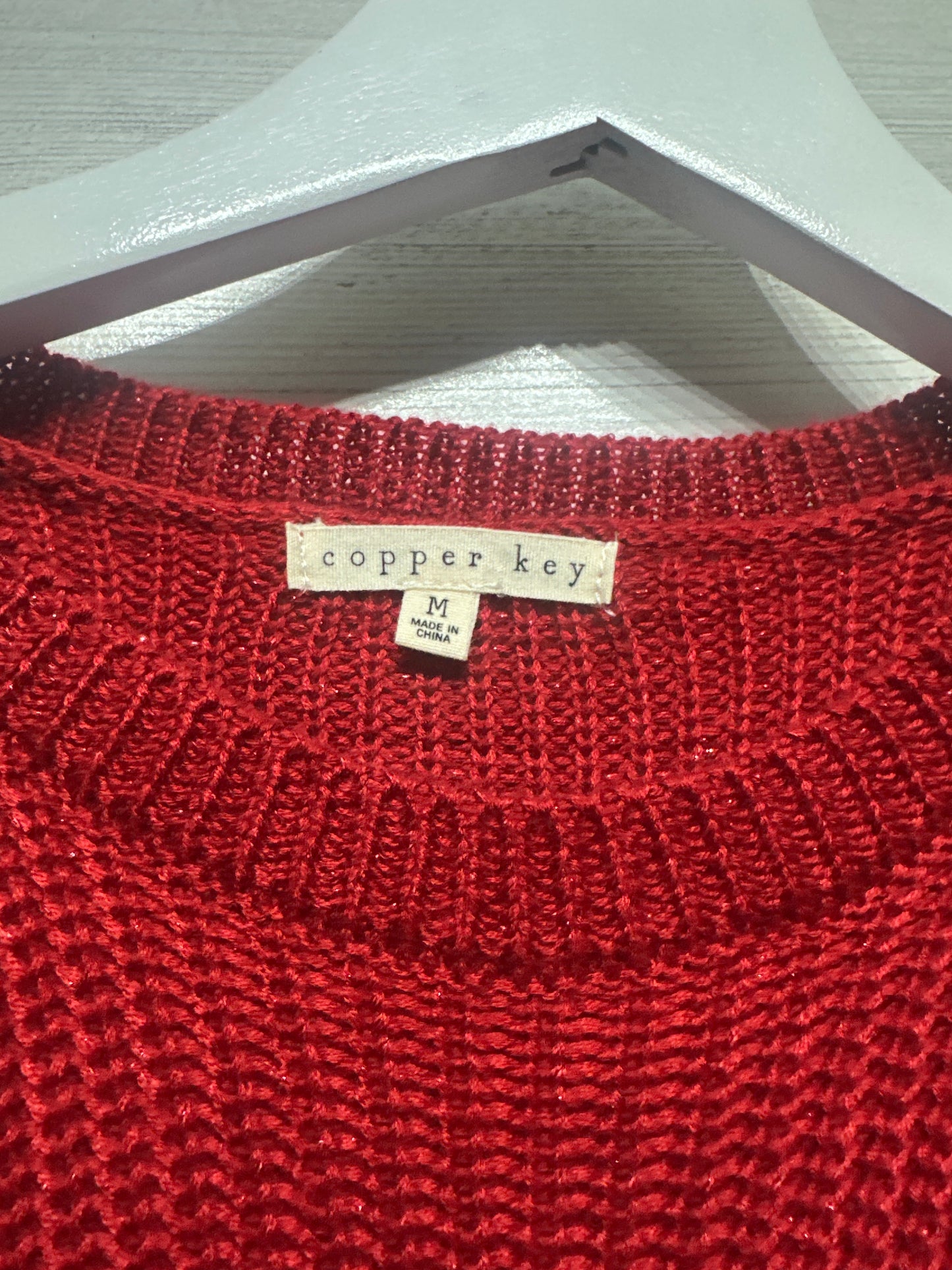 Size 8/10 Medium Copper Key Red Sweater - Very Good Used Condition