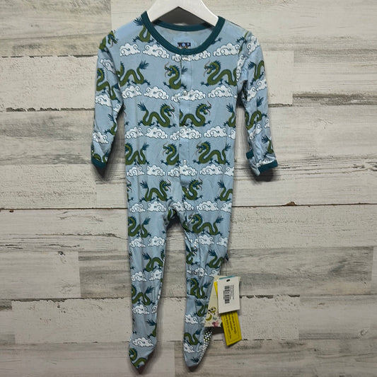 Boys Size 12-18m Kickee Pants Bamboo Cloud Dragon footie - New With Tags