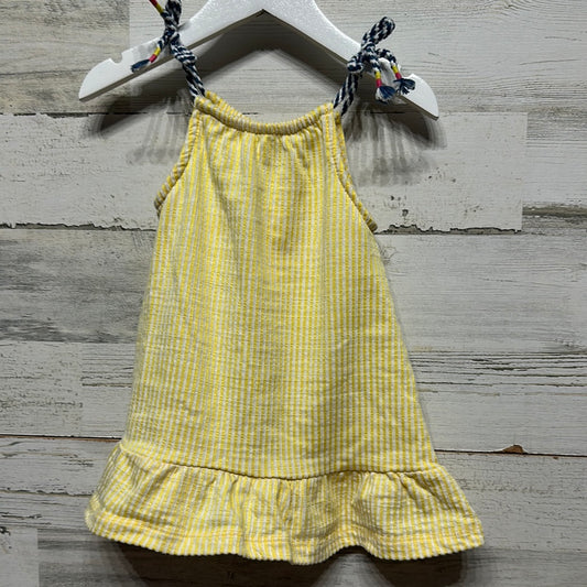 Girls Size 12m Vince Camuto Yellow Striped Dress - Good Used Condition