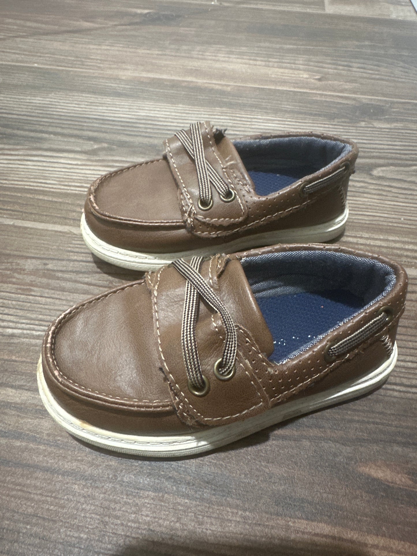 Boys Size 6 (Toddler) American Eagle Brown Boat Shoes - Play Condition