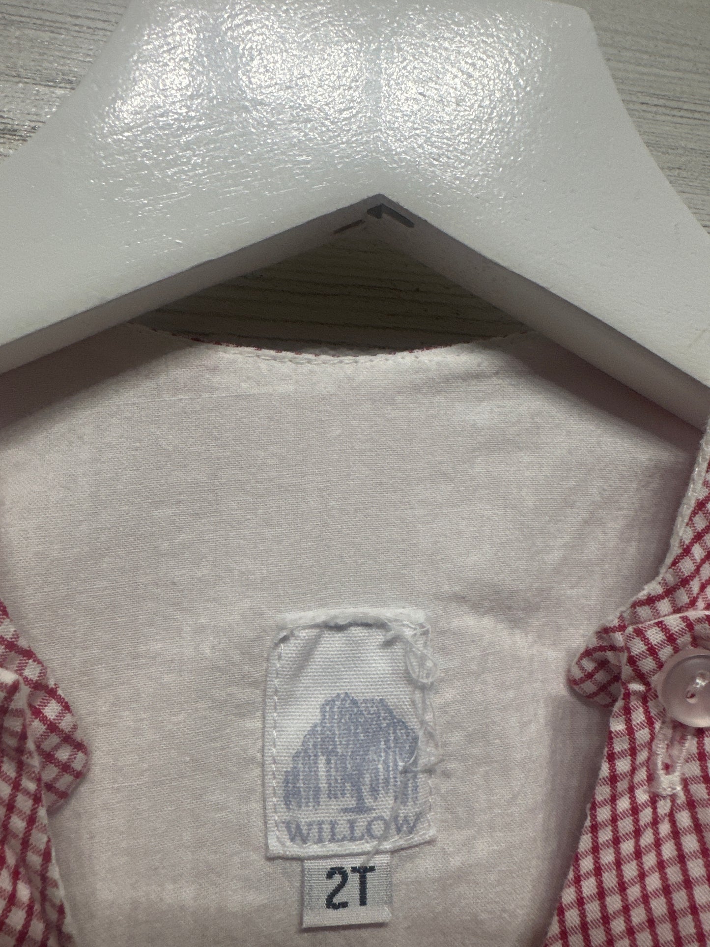Girls Size 2t Willow Red Gingham Pocket Dress - Very Good Used Condition