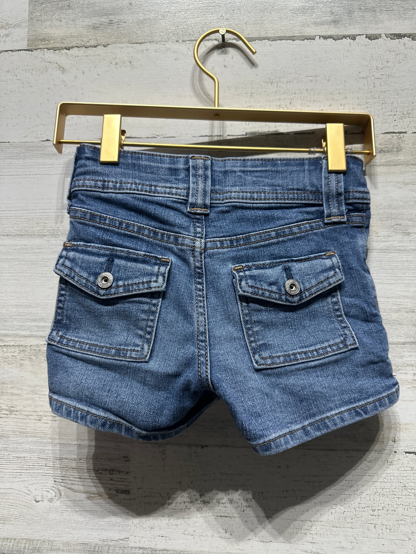 Girls Size 6 Slim Gap Y2K Shortie Denim Shorts - Very Good Used Condition