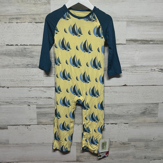 18/24m Kickee Pants Bamboo Wallaby Sailing Race Raglan Romper - New With Tags