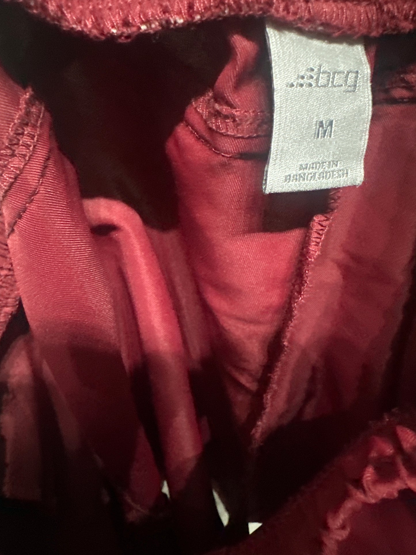 Boys Size Medium (10-12) BCG Maroon Active Shorts - Good Used Condition