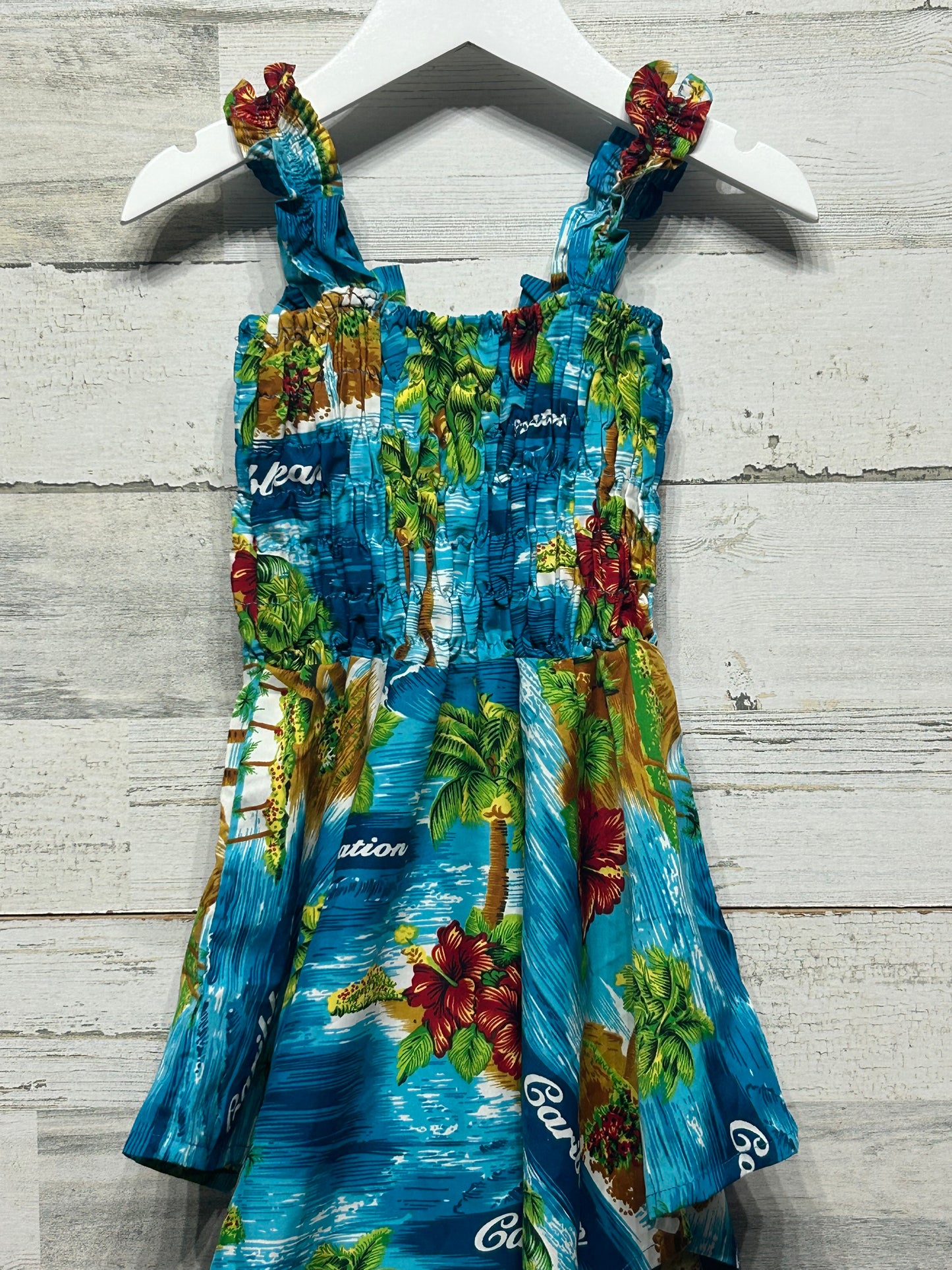 Girls Size 2-5 Rima Caribbean Vacation Dress - Good Used Condition