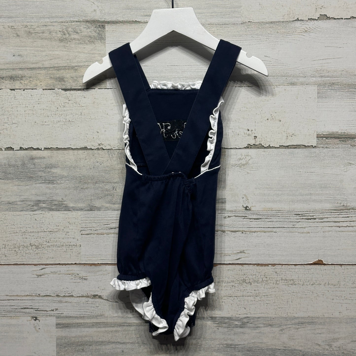 Girls Size 18-24m Lila and Hayes Pima Cotton "Miller Kate" Navy Bubble - Good Used Condition