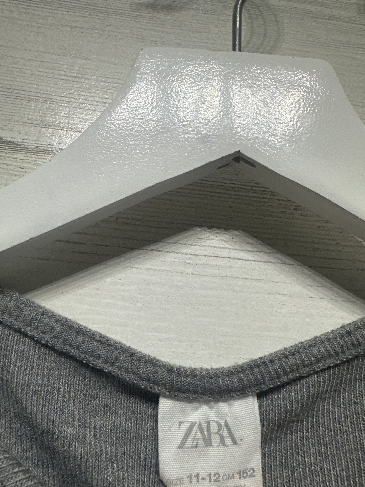 Size 11-12 (152cm) Zara Grey Soft Long Sleeve Shirt - Good Used Condition
