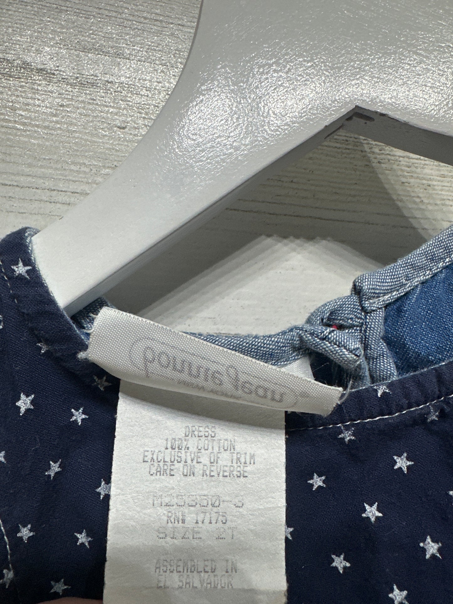 Girls Size 2t Bonnie Jean Stars and Stripes Patriotic Dress - Good Used Condition