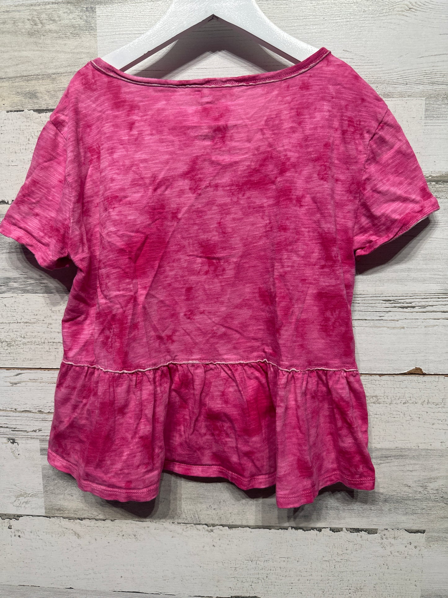 Girls Size 10-12 Wonder Nation Pink Tie Dye Shirt - Good Used Condition