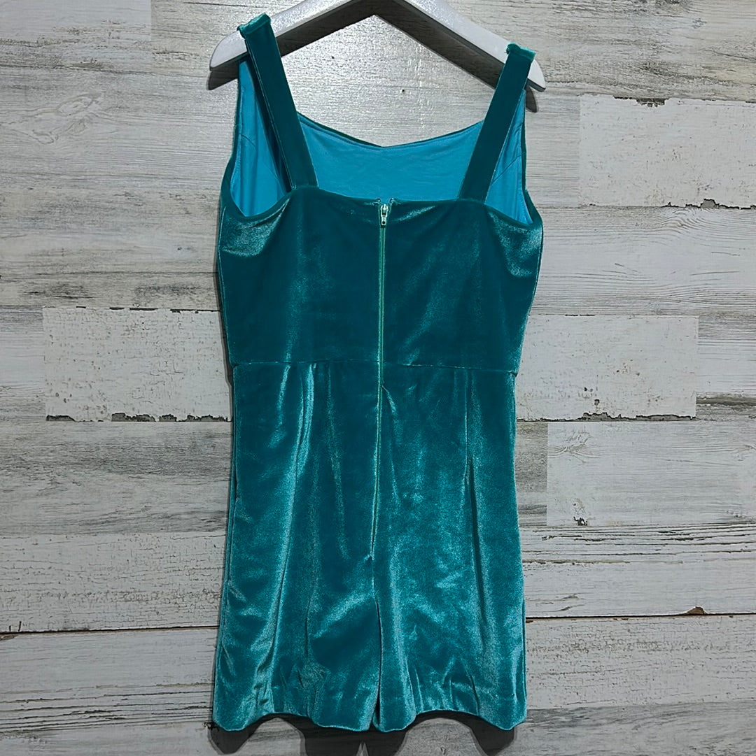 Girls Size 7/8 homemade velvet romper - good used condition