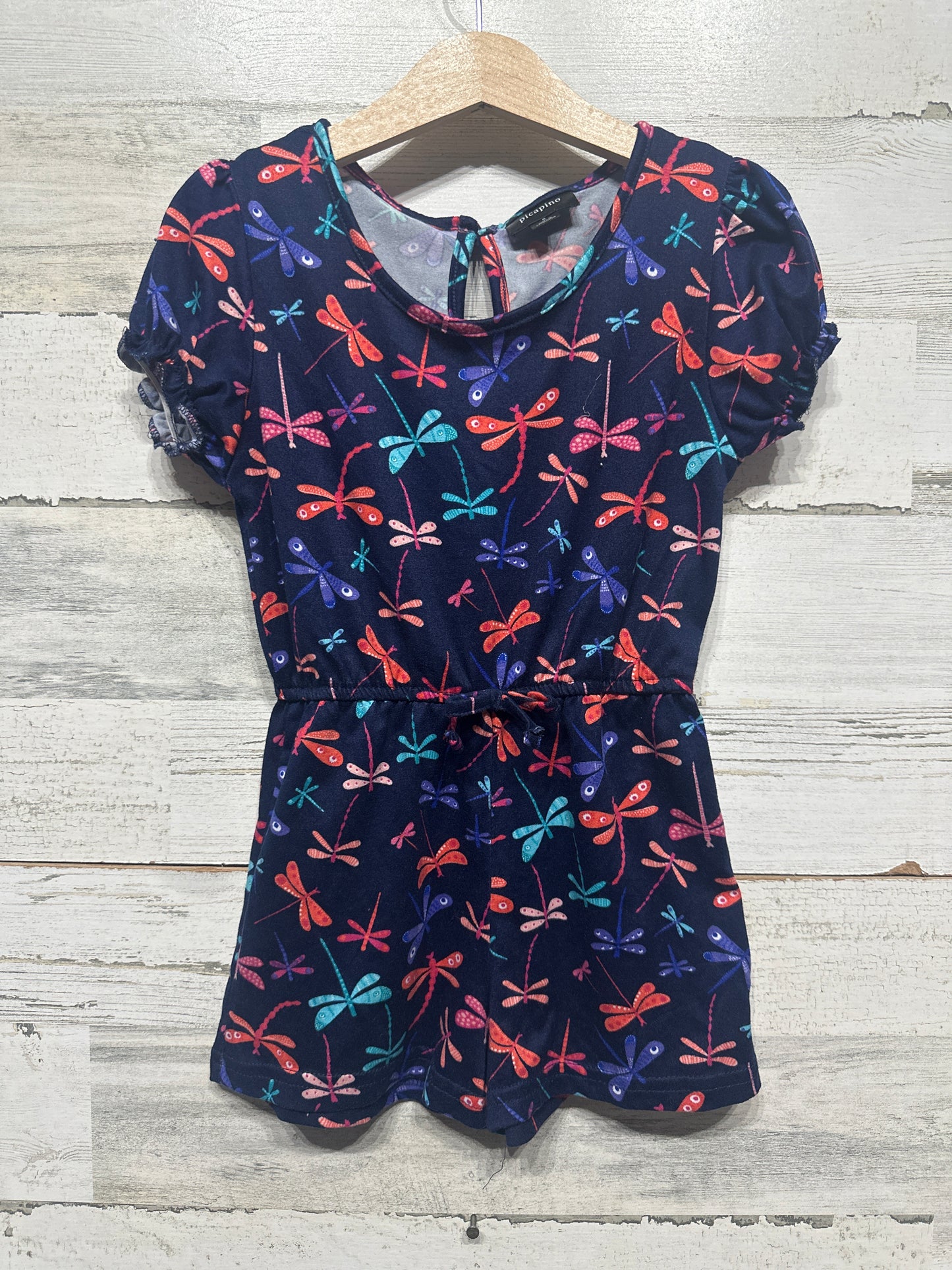 Girls Size 5 Picapino Dragonfly Romper- Very Good Used Condition