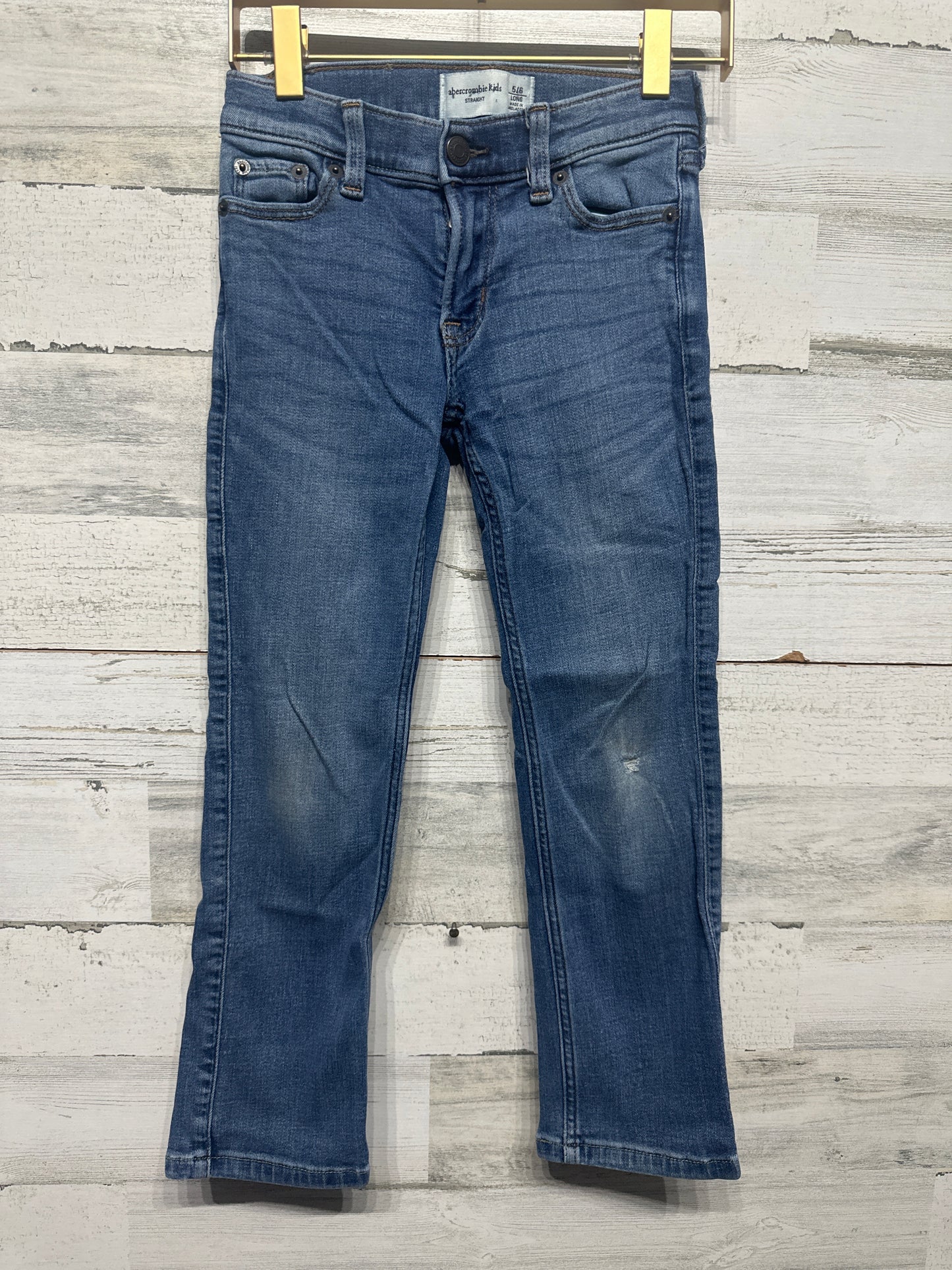 Boys Size 5/6 Long Abercrombie Kids Straight Adjustable Waist Jeans - Play Condition*