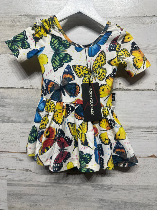 Size 6-12m Rock Your Baby Kaleidoscope Baby Mabel Butterfly Dress - New With Tags