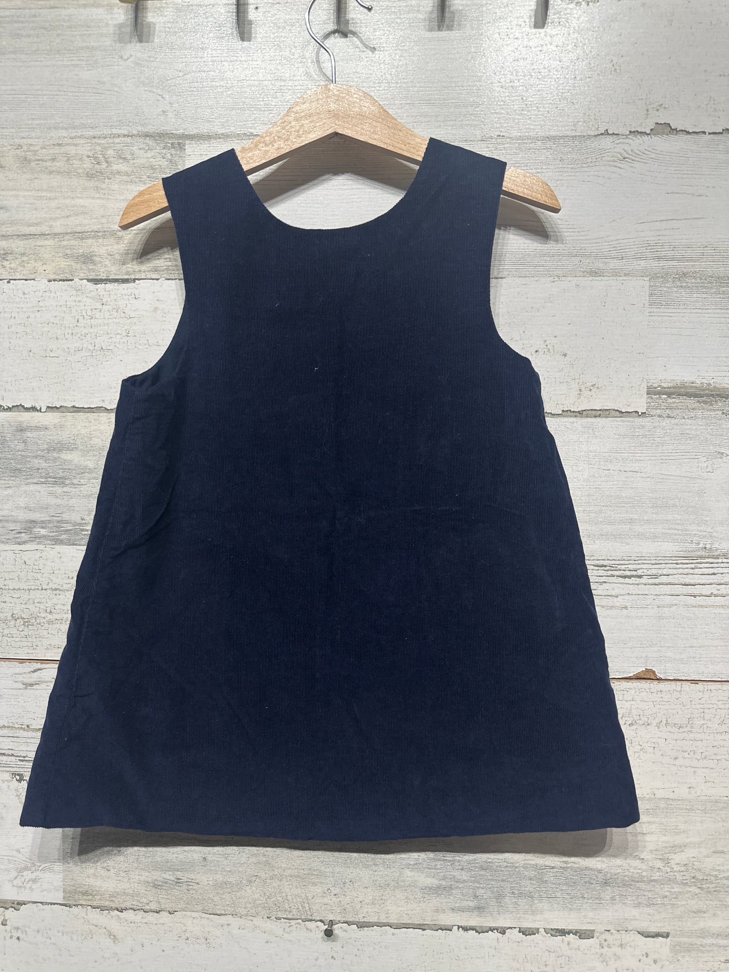 Girls Size 4t TBBC Navy Cord Embroidered “P” Jumper Dress - Very Good Used Condition