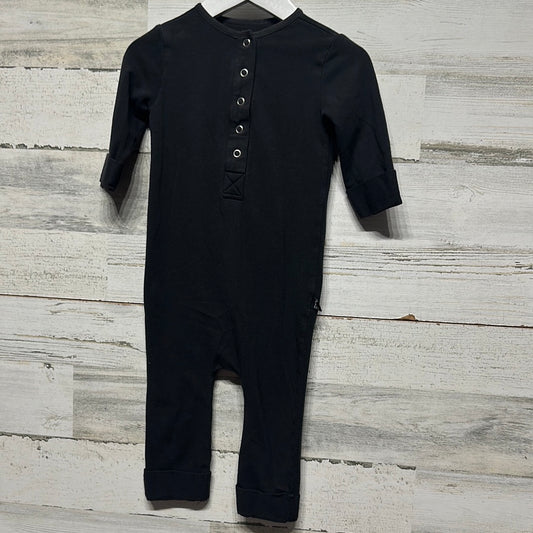 Boys Size 12-18m Rags Modal Blend Black Romper - Good Used Condition