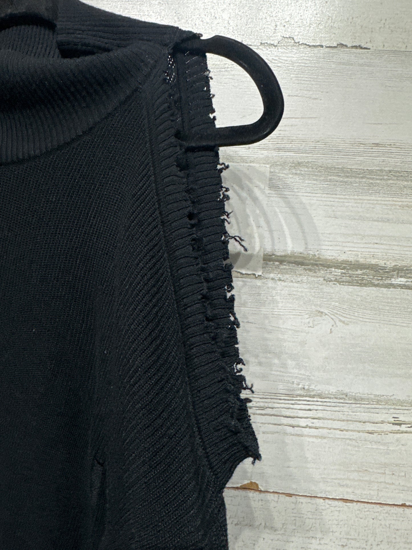 Women’s Large Fate Distressed Soft Black Sweater - Very Good Used Condition