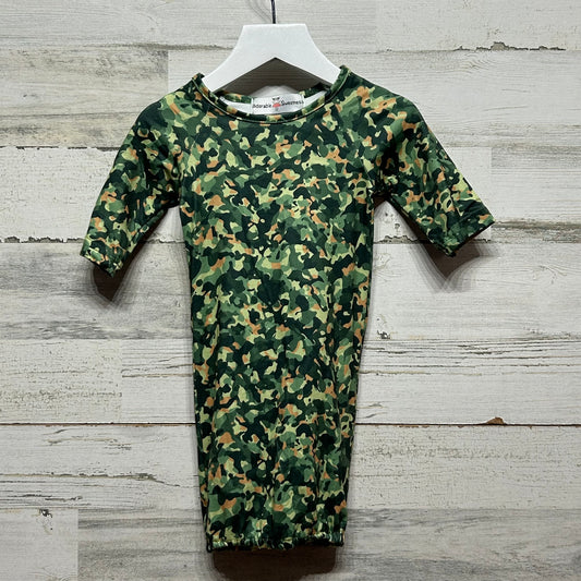 Size 0-3m Adorable Sweetness Camo Gown - Good Used Condition