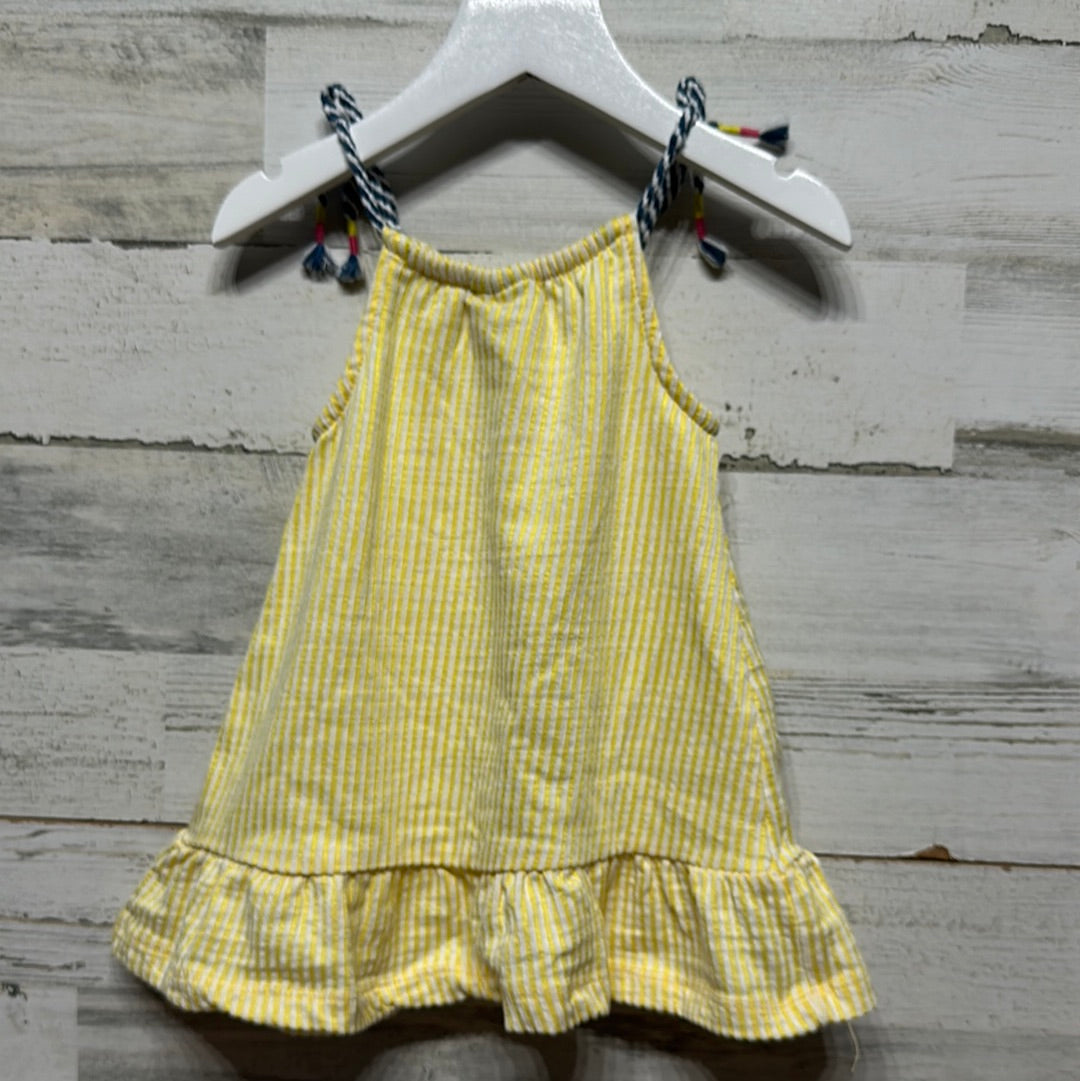 Girls Size 12m Vince Camuto Yellow Striped Dress - Good Used Condition