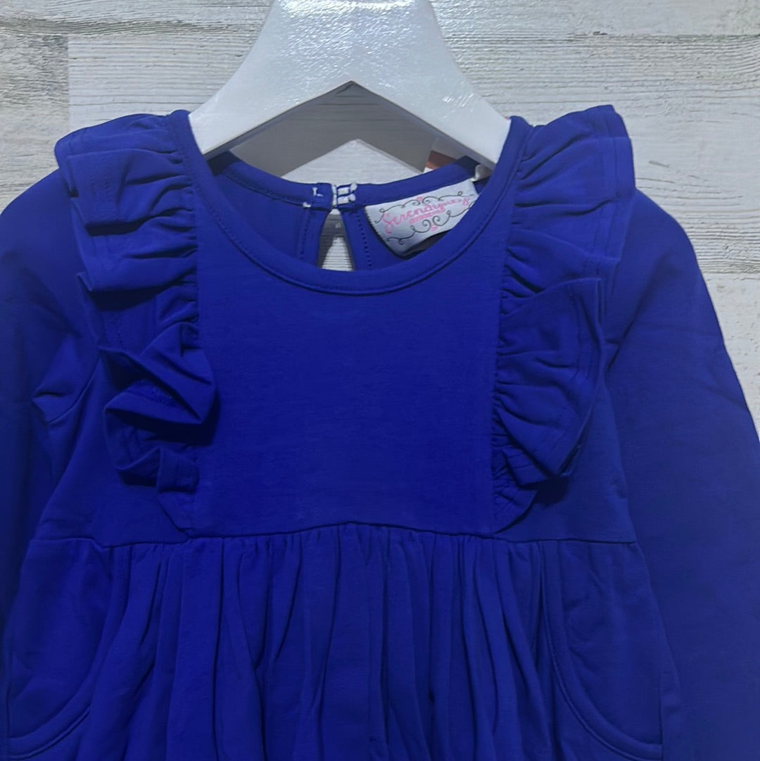 Girls Size 2t Serendipity royal blue ruffle dress - new with tags