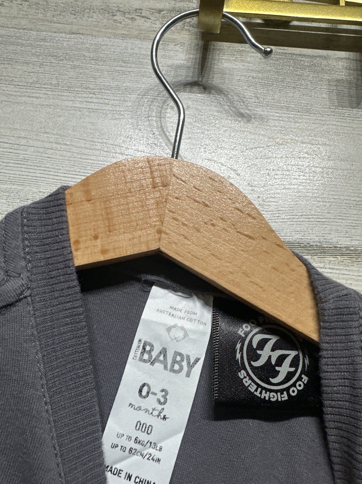 Foo Fighters Cotton On Baby T-Shirt - Size 0-3m - VGUC
