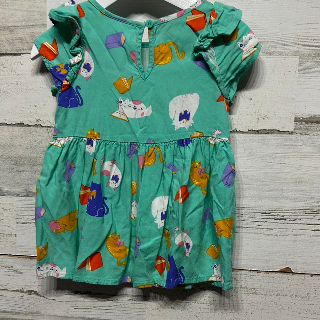 Girls Size 12m Cat and Jack Cats Reading Books Dress - Very Good Used Condition