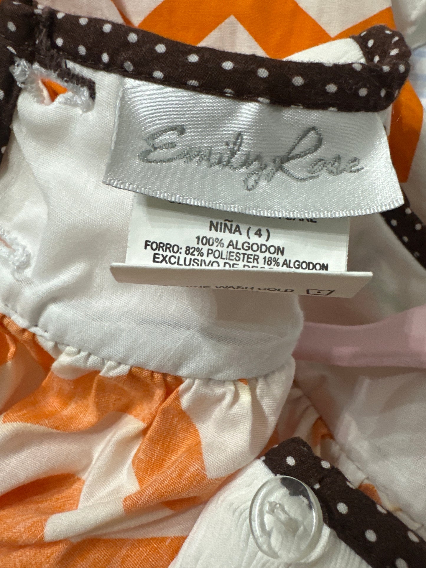 Girls Size 4t Emily Rose Smocked Fall Tunic - Very Good Used Condition