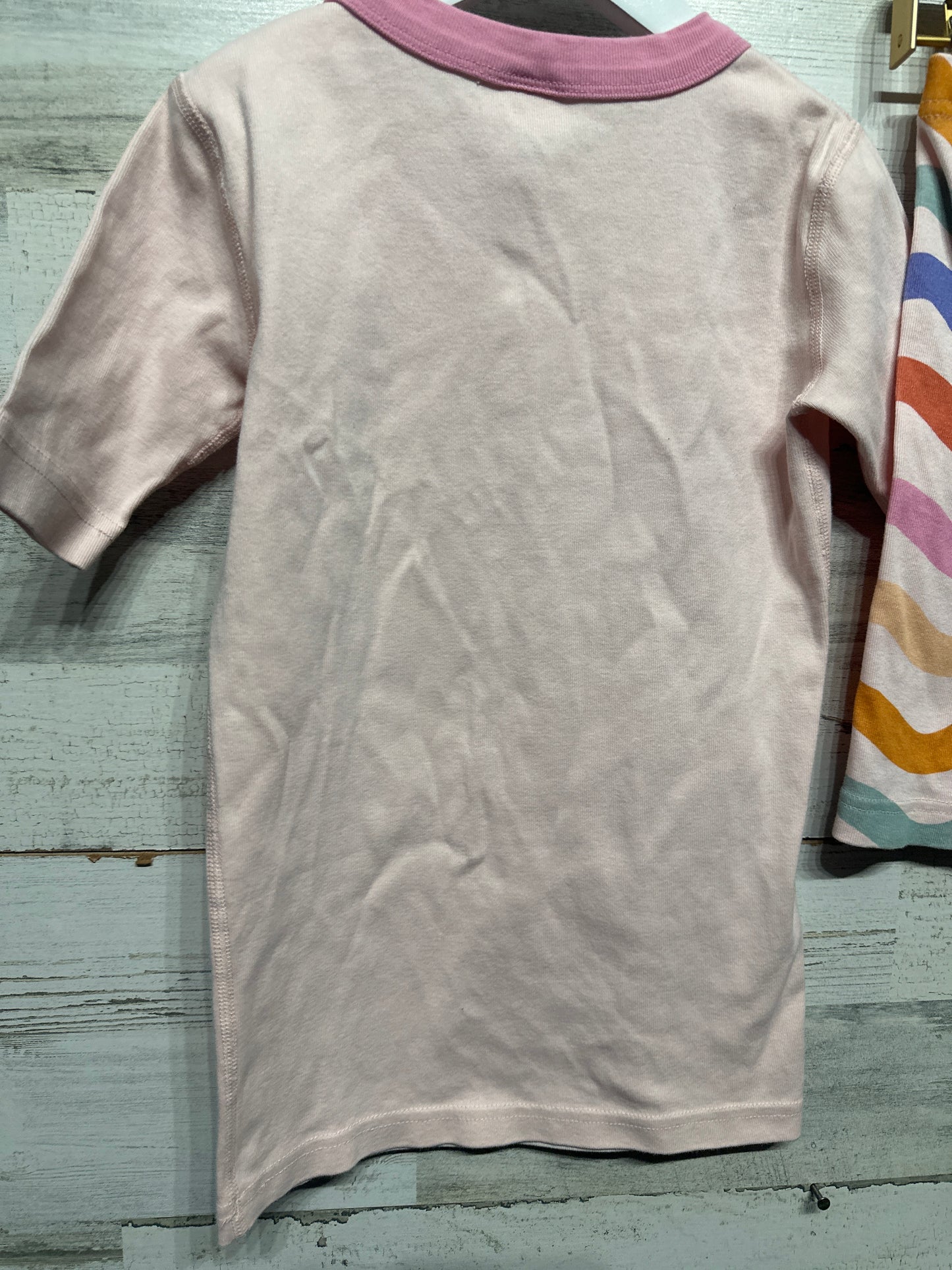 Girls Size 10 (140cm) Hanna Andersson Organic Cotton Bunny Pajama Set - Very Good Used Condition