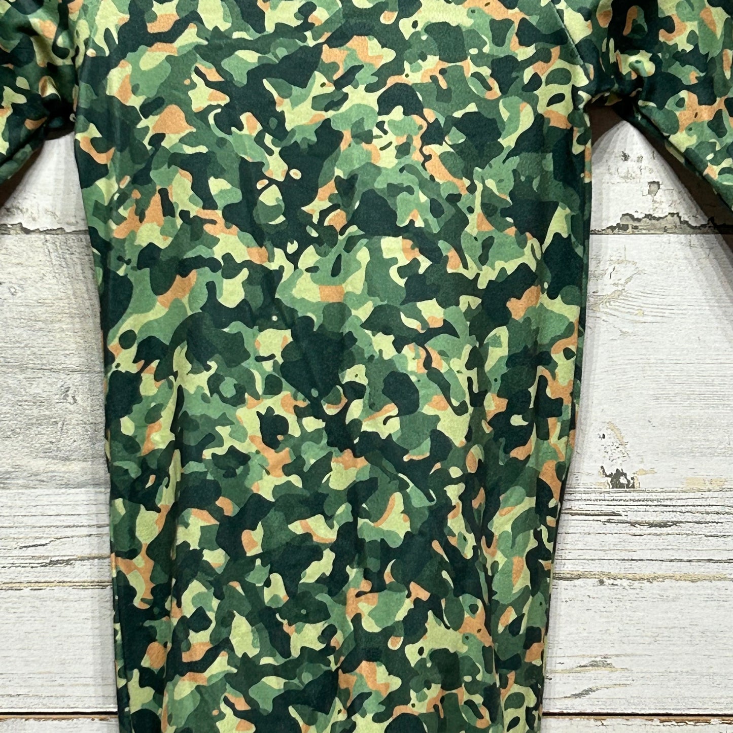 Size 0-3m Adorable Sweetness Camo Gown - Good Used Condition