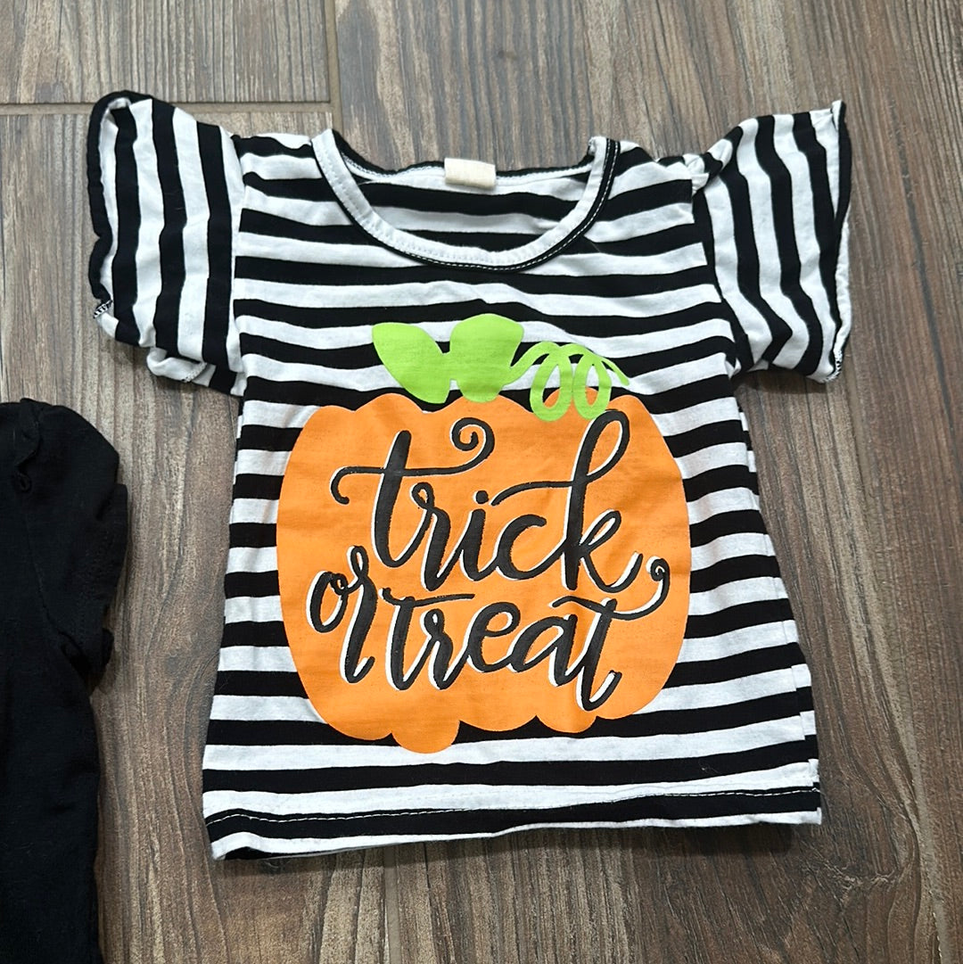 Girls Size 12m Halloween Shirt Lot (2 pieces) - Good Used Condition