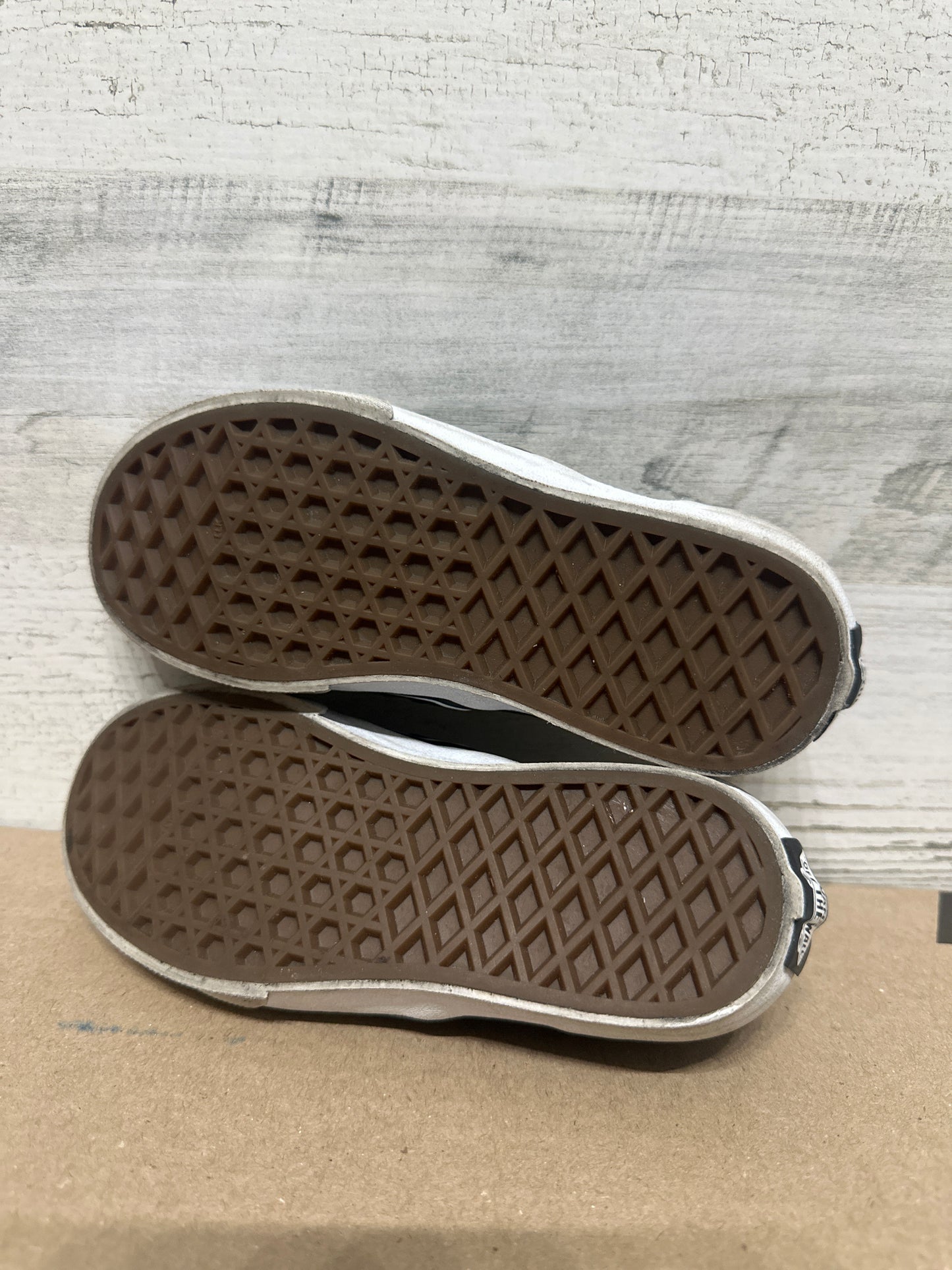 Boys Size 12.5 Kids Vans Checkered Slip On Shoes - Good Used Condition