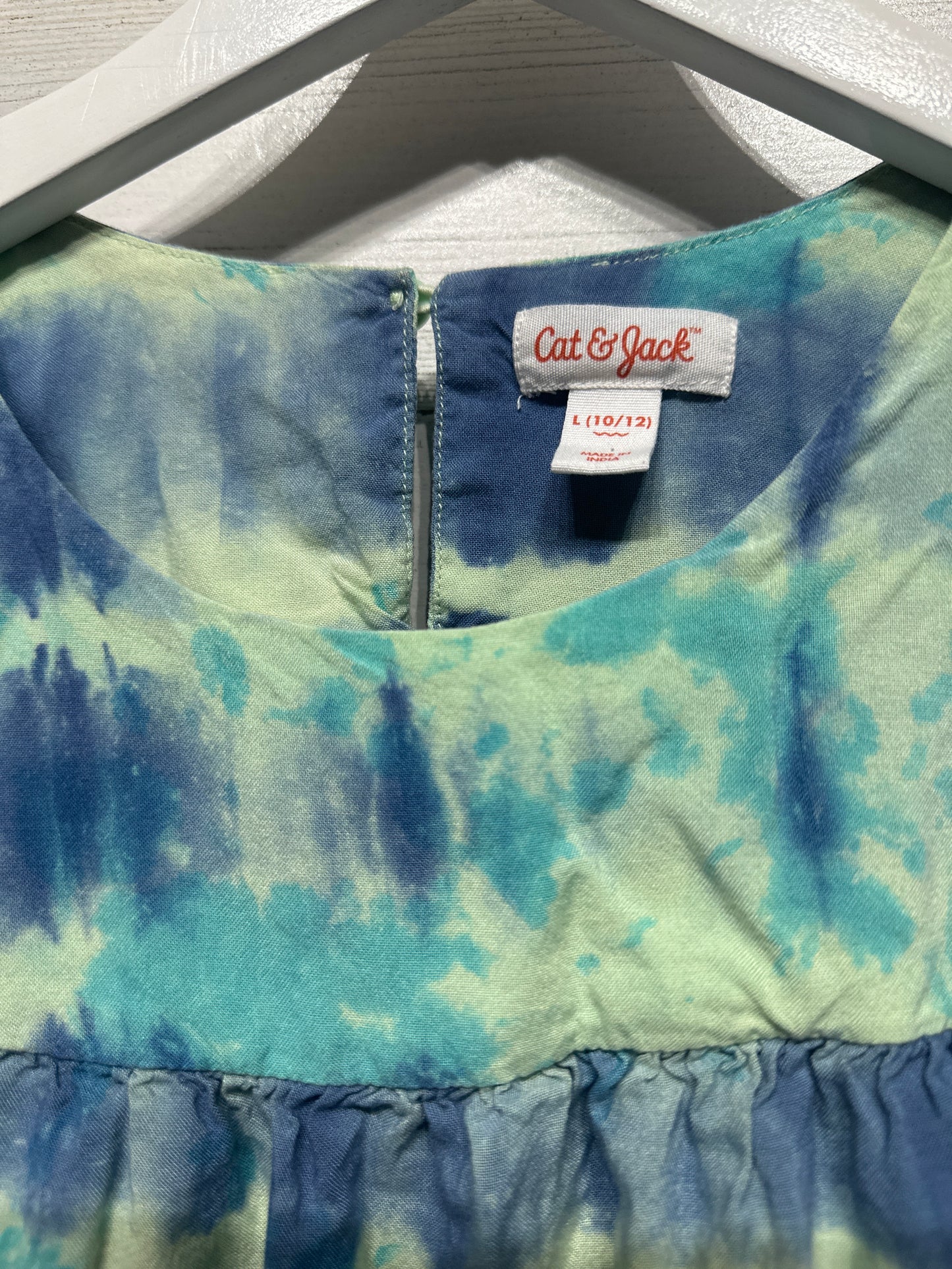 Girls Size 10-12 Large Cat and Jack Tie Dye Shirt - Good Used Condition