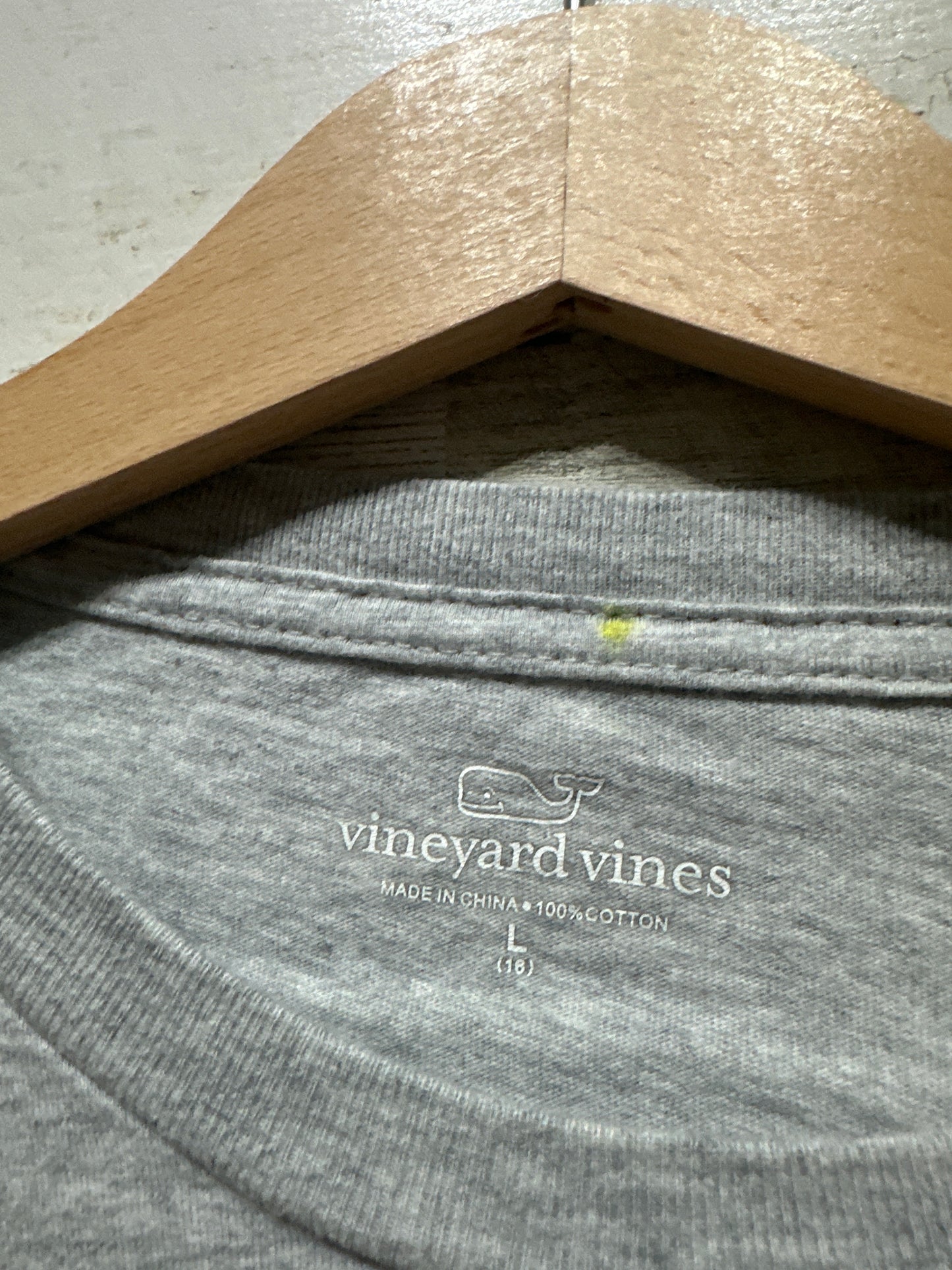 Boys Size Large (16) Vineyard Vines Grey Long Sleeve Shirt - Very Good Used Condition