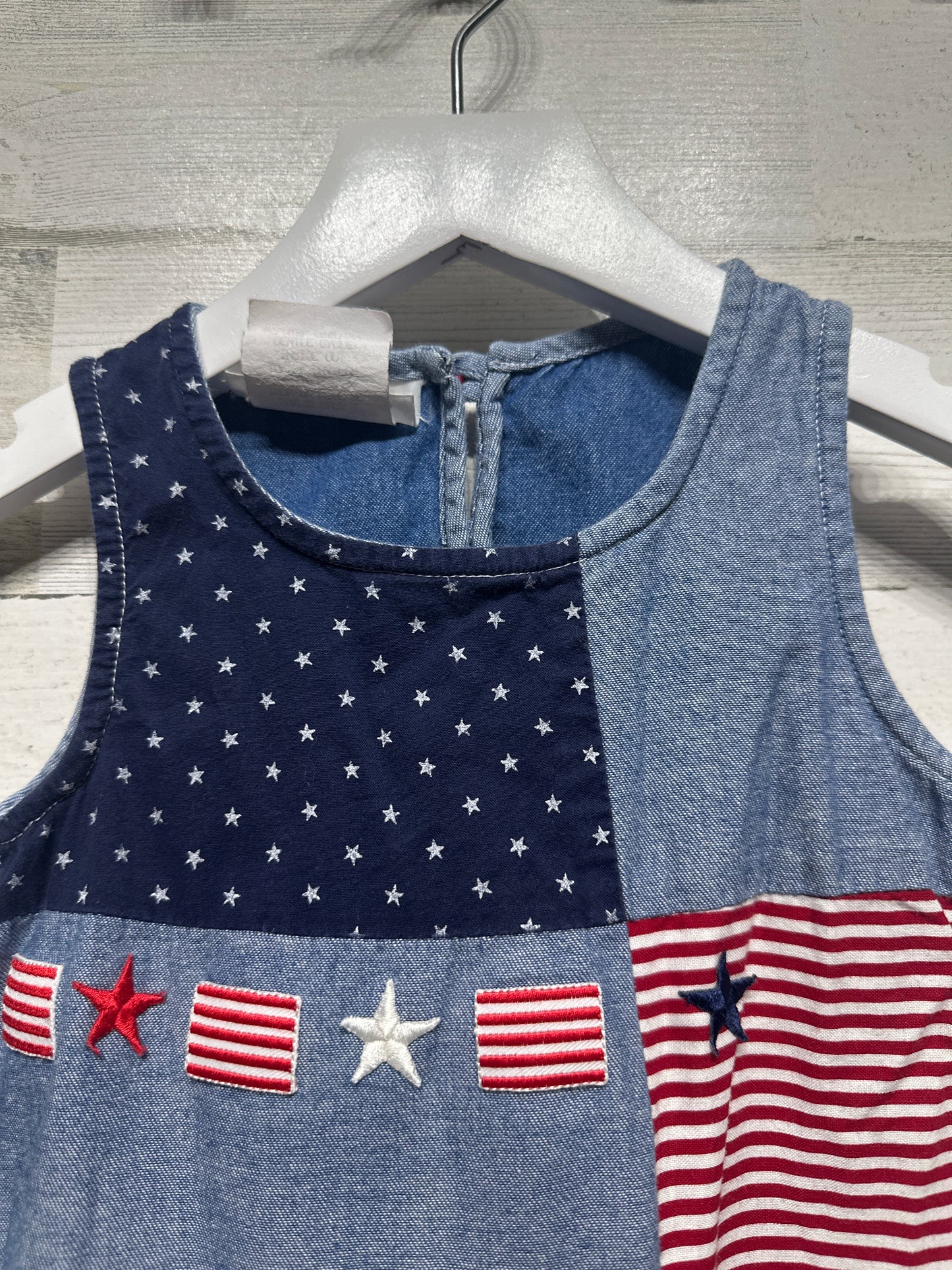 Girls Size 2t Bonnie Jean Stars and Stripes Patriotic Dress - Good Used Condition