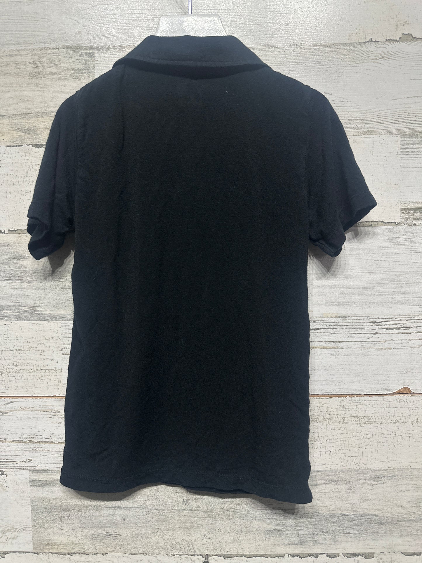 Boys Fits like Size 5 (Tagged Size 7) Kickee Pants Black Bamboo Polo Shirt - Good Used Condition