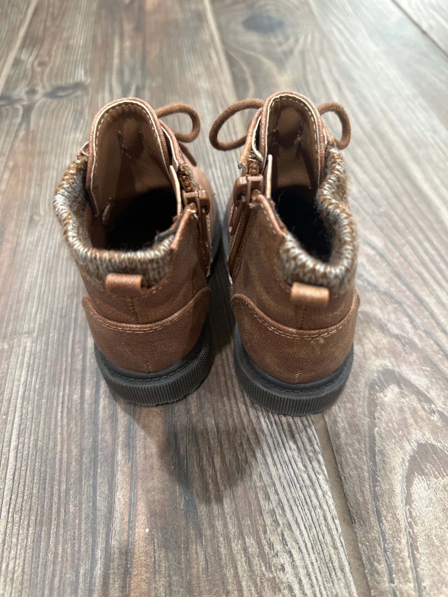 Girls Size 5 Toddler Wonder Nation Brown Boots - Good Used Condition