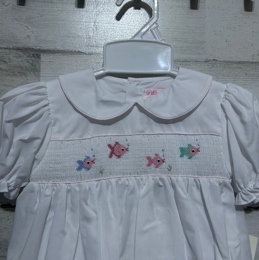 Girls Petit Ami Smocked Dress with Fish - new with tags