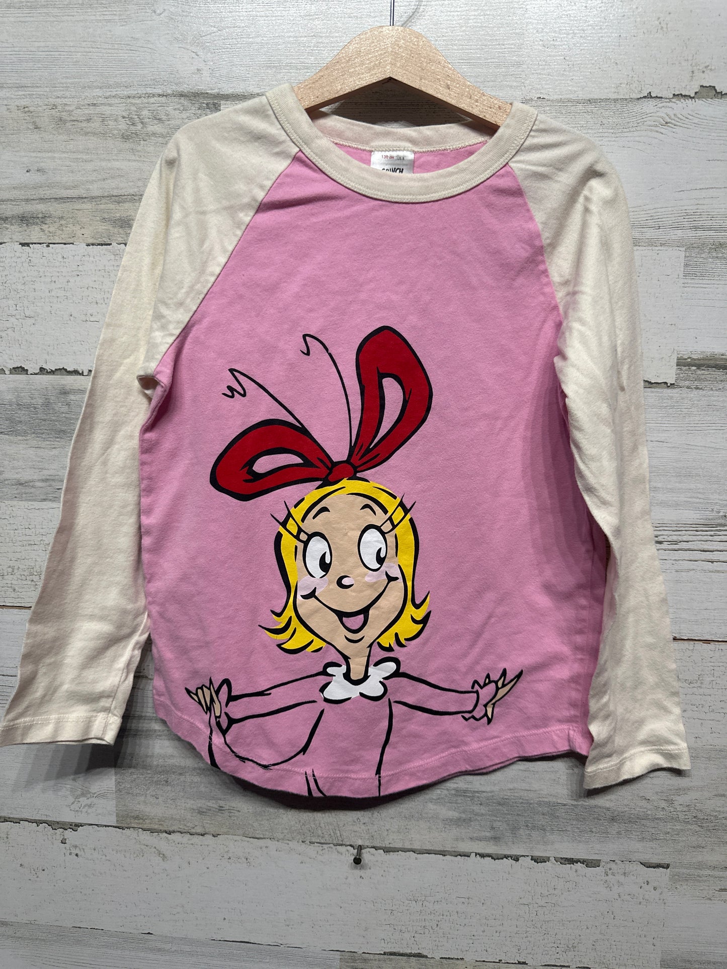 Size 8 (130cm) Hanna Andersson Grinch Cindy Lou Who Shirt - Very Good Used Condition