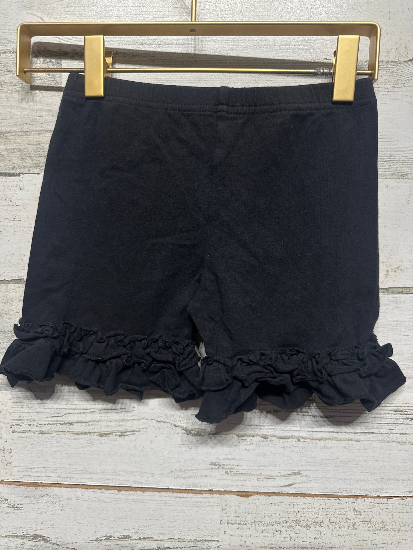 Size 8 Sew Sassy Black Ruffle Shorts - Good Used Condition