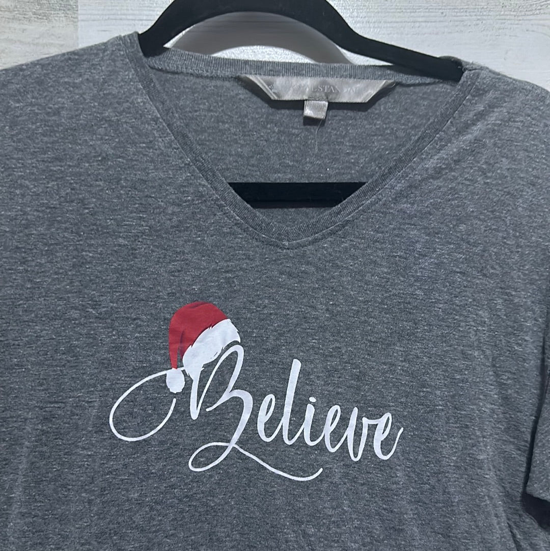 Women’s Size Small Royal Standard believe holiday tee - good used condition