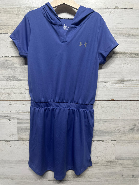Girls Size Youth Medium (10/12) Under Armour Hooded Swim Coverup Dress - Very Good Used Condition