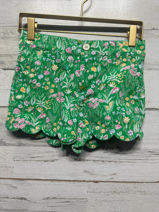 Size 8 Crown and Ivy Kids Floral Scalloped Adjustable Waist Shorts - Very Good Used Condition