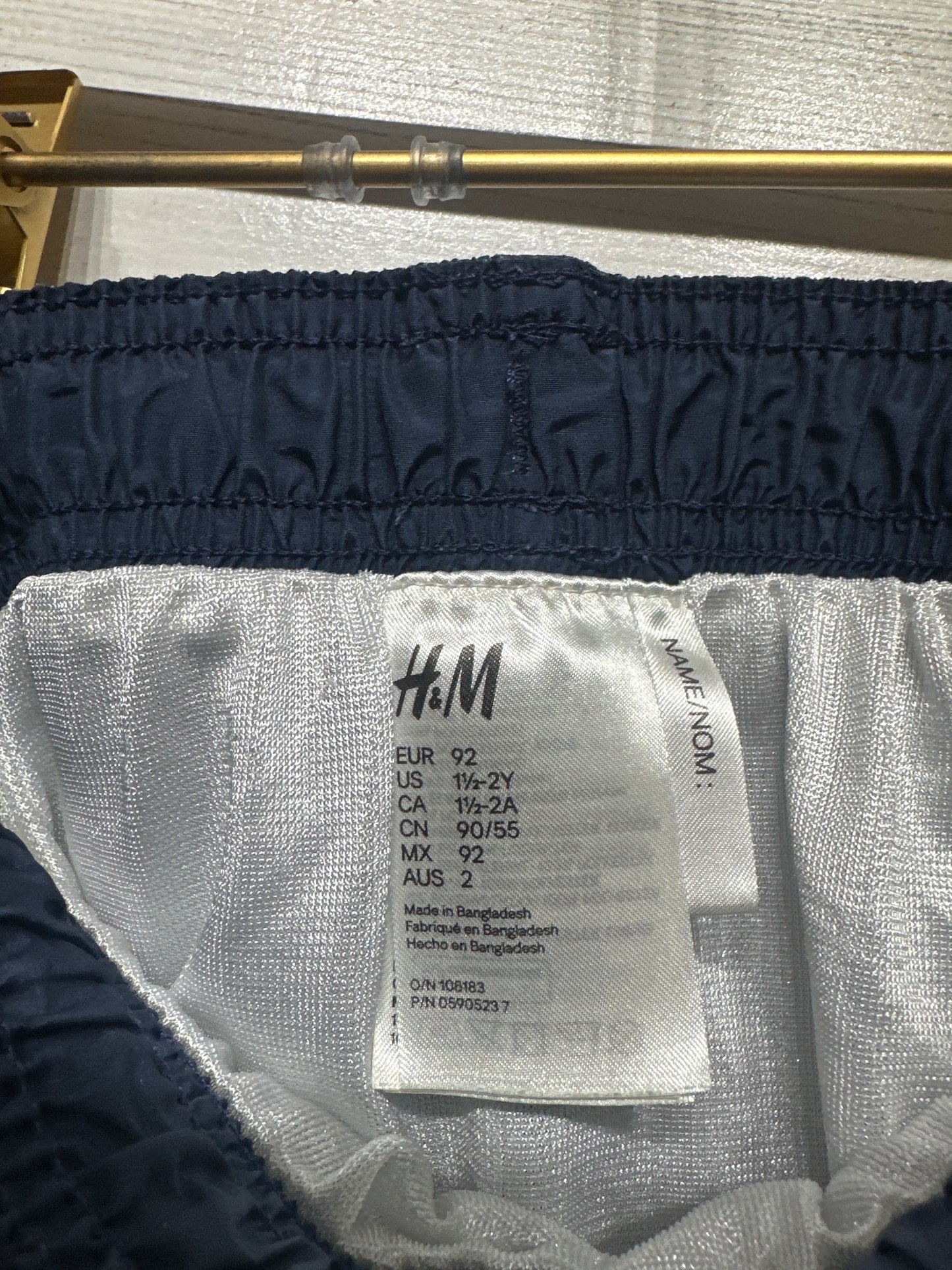 Boys Size 1.5-2 H&M Cali Vibe Swim Trunks - Very Good Used Condition